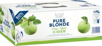 Coles Pure Blonde Cider Cans 10x375mL offer