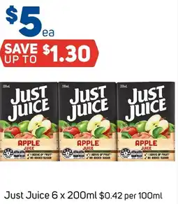 Foodland Just Juice 6 x 200ml offer