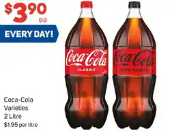 Foodland Coca-Cola Varieties 2 Litre offer