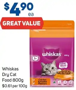 Foodland Whiskas Dry Cat Food 800g offer