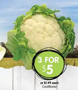 Spudshed Cauliflower offer