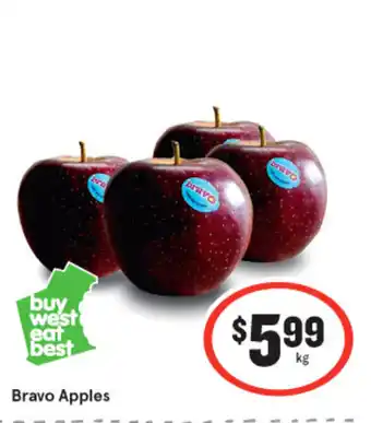 IGA Bravo Apples per kg offer
