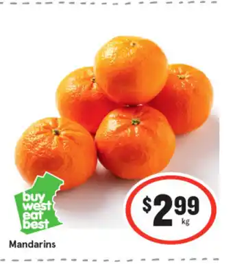 IGA Mandarins per kg offer
