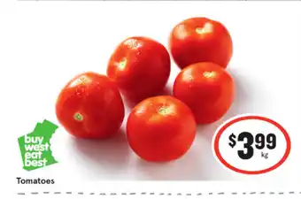 IGA Tomatoes per kg offer