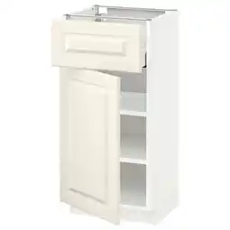IKEA Metod / maximera Base cabinet with drawer/door, white/bodbyn off-white, 40x37x80 cm offer