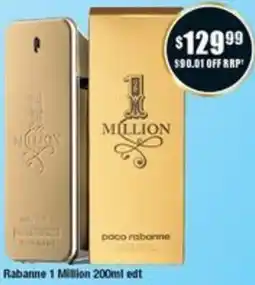 Chemist Warehouse Rabanne 1 Million 200ml edt offer