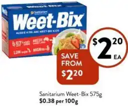 Foodworks Sanitarium Weet-Bix 575g offer