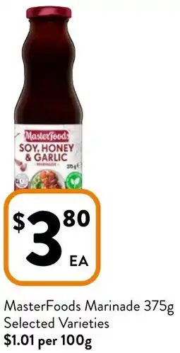 Foodworks MasterFoods Marinade 375g offer