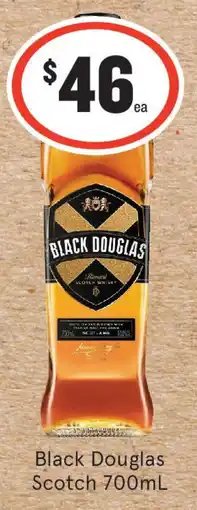 IGA Liquor Black Douglas Scotch 700mL offer