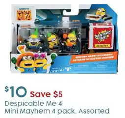 Despicable Me 4 Mini Mayhem 4 pack Assorted
