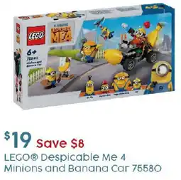 Target LEGO Despicable Me 4 Minions and Banana Car 75580 offer