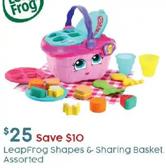 Target LeapFrog Shapes & Sharing Basket Assorted offer