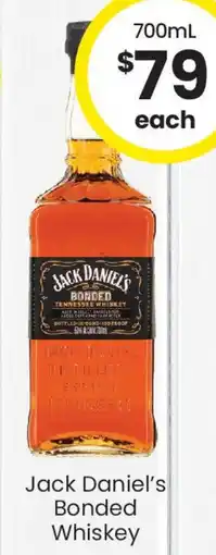 The Bottle O Jack Daniel's Bonded Whiskey offer
