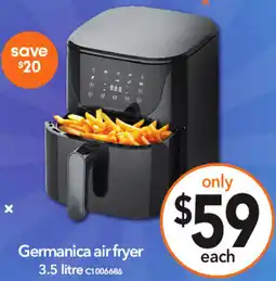 Cheap as Chips Germanica air fryer 3.5 litre offer