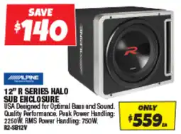 Autobarn 12" R SERIES HALO SUB ENCLOSURE offer
