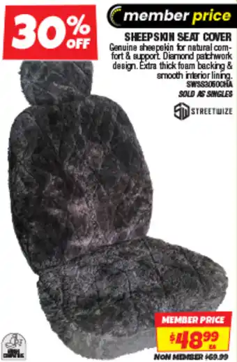 Autobarn SHEEPSKIN SEAT COVER offer