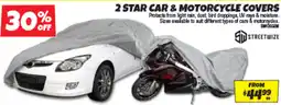 Autobarn 2 STAR CAR & MOTORCYCLE COVERS offer