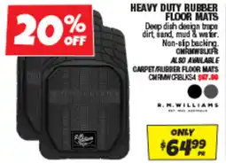 Autobarn HEAVY DUTY RUBBER FLOOR MATS offer