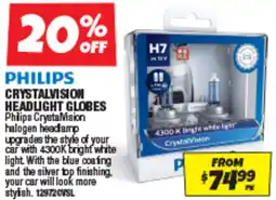 Autobarn PHILIPS CRYSTALVISION HEADLIGHT GLOBES offer