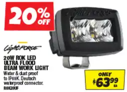 Autobarn 20W ROK LED ULTRA FLOOD BEAM WORK LIGHT offer