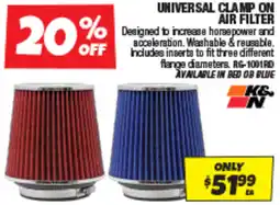 Autobarn UNIVERSAL CLAMP ON AIR FILTER offer