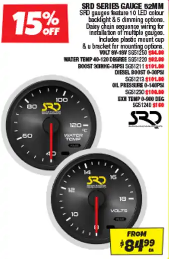 Autobarn SRD SERIES GAUGE 52MM offer