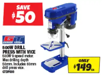 Autobarn 500W DRILL PRESS WITH VICE offer