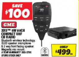 XRS 5W 80CH COMPACT UHF CB RADIO
