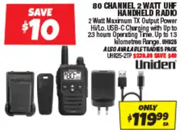 Autobarn 80 CHANNEL 2 WATT UHF HANDHELD RADIO offer