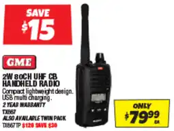 Autobarn 2W 80CH UHF CB HANDHELD RADIO offer