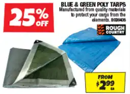 Autobarn BLUE & GREEN POLY TARPS offer