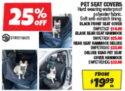 Autobarn PET SEAT COVERS offer