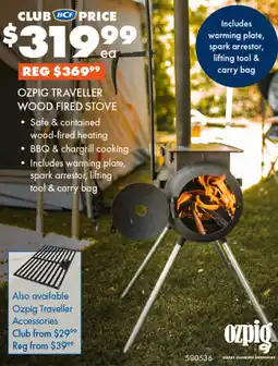 BCF OZPIG TRAVELLER WOOD FIRED STOVE offer