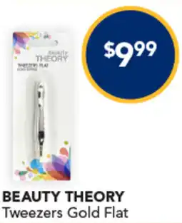 Amcal Pharmacies BEAUTY THEORY Tweezers Gold Flat offer