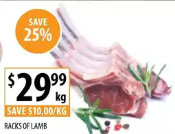 Supabarn RACKS OF LAMB offer