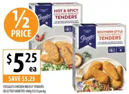 Supabarn STEGGLES CHICKEN BREAST TENDERS SELECTED VARIETIES 400g offer