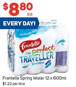 Foodland Frantelle Spring Water 12 x 600ml offer