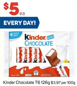 Foodland Kinder Chocolate T6 126g offer