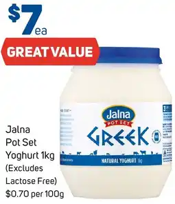 Foodland Jalna Pot Set Yoghurt 1kg offer