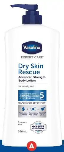 Foodland Vaseline Expert Care Body Lotion 550ml offer
