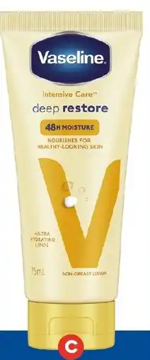 Foodland Vaseline Deep Restore Lotion 75ml offer