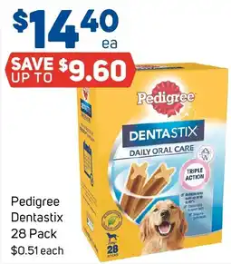 Foodland Pedigree Dentastix 28 Pack offer