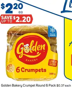 Foodland Golden Bakery Crumpet Round 6 Pack offer