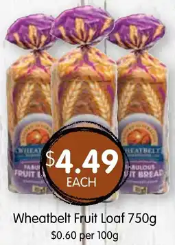 Spudshed Wheatbelt Fruit Loaf 750g offer