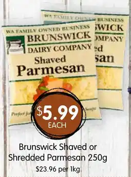Spudshed Brunswick Shaved or Shredded Parmesan 250g offer