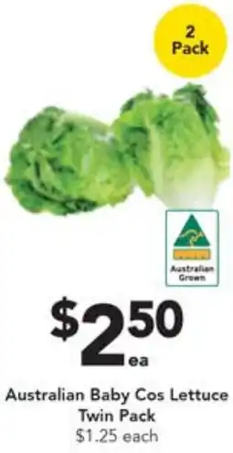 Drakes Australian Baby Cos Lettuce Twin Pack offer