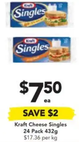Drakes Kraft Cheese Singles 24 Pack 432g offer