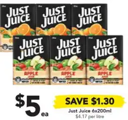 Drakes Just Juice 6x200ml offer