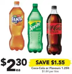 Drakes Coca-Cola or Flavours 1.25lt offer