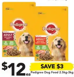 Drakes Pedigree Dog Food 2.5kg-3kg offer